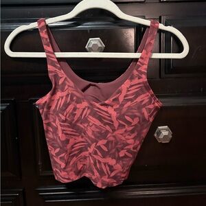 lululemon athletica Red Patterned Tank Top